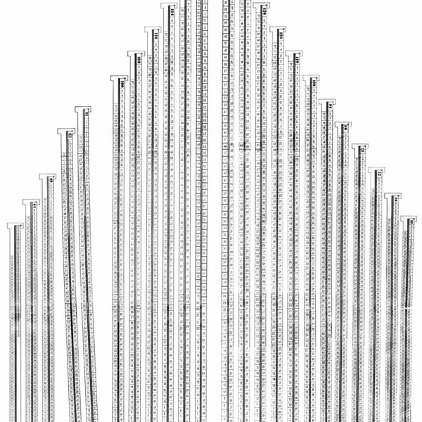 Sheet of Measure Tapes For Eclair Coupe Paris Patterns