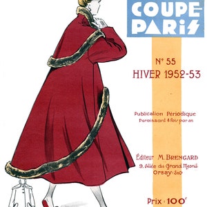 1952-53 Winter Issue French Fashion Pattern Book Eclair Coupe Paris Reprint