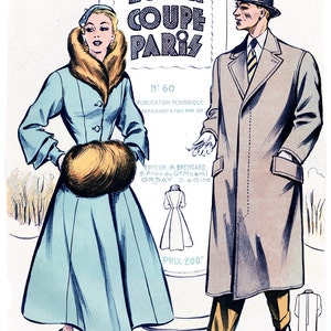 1953-54 Winter  Issue French Fashion Pattern Book Eclair Coupe Paris