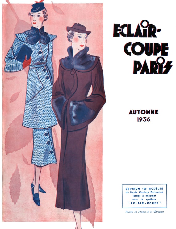 1953 Fall Eclair Coupe Paris Pattern Book Reprint