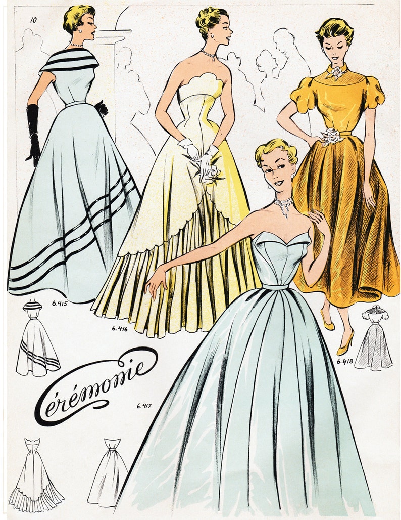 1953-54 Winter Issue French Fashion Pattern Book Eclair Coupe - Etsy