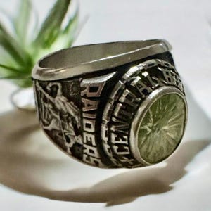 Bague Class vintage Centerville Babtist High, promotion 1982 Raiders (A-1)
