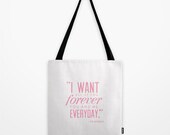 I Want All of You The Notebook Typography Art Tote Bag