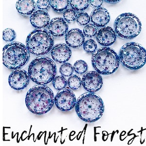 Handmade Glitter Buttons- In Packs or indivudually