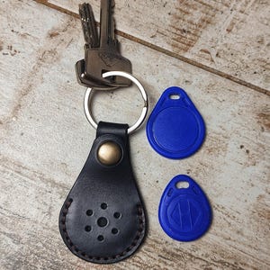 Leather Key Fob Pattern for Keycard Holder | DIY Intercom Keychain Template | Leather Craft PDF Pattern