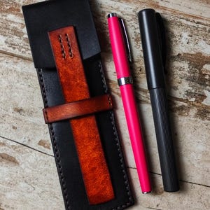 Patrón de estuche de cuero para pluma estilográfica DIY: plantilla en PDF para estuche para pluma hecho a mano
