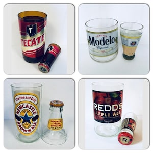 Bottle Shot Glass Tumbler Set Made From Upcycled Beer Bottles