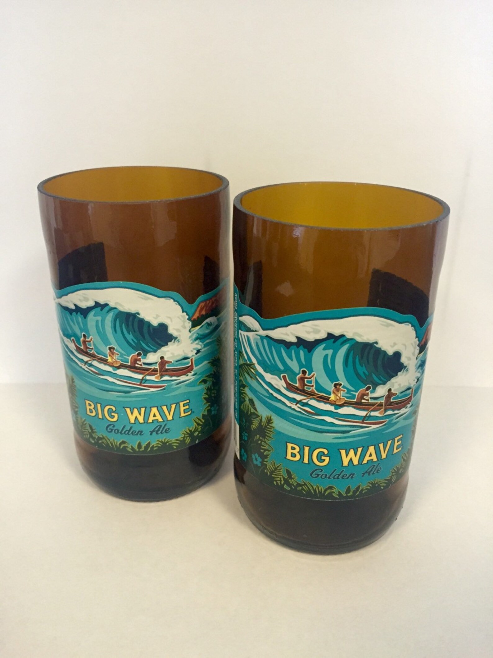 Kona Beer Bottle Tumbler Drinking Glasses. Big Wave. Hawaiian Etsy