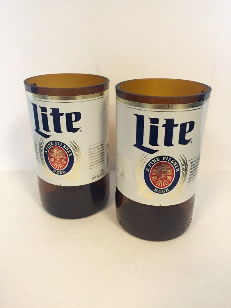 Beer Bottle Glasses Miller Lite Beer Gifts Gifts for Men Etsy Singapore