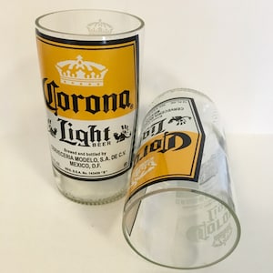 Corona Light Beer Bottle Drinking Glasses