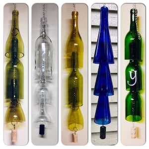 Wine Bottle Wind Chimes, Quarantine Mothers Day Gift, Outdoor Decor, Garden Art, Gift For Her, Wine Lover Gifts