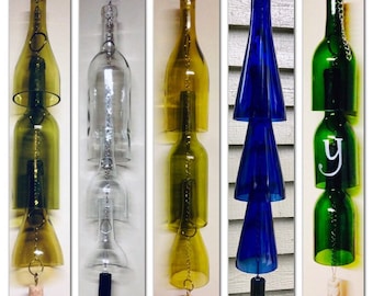 Wine Bottle Wind Chimes, Quarantine Mothers Day Gift, Outdoor Decor, Garden Art, Gift For Her, Wine Lover Gifts