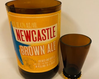 Beer Bottle Shot Glass Chaser Set Newcastle Brown Ale