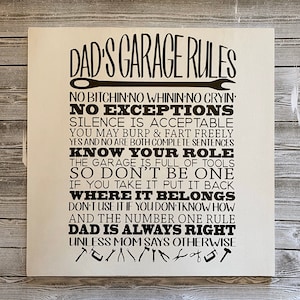 Quarantine Fathers Day, Garage Sign, Gift For Dad, Garage Decor