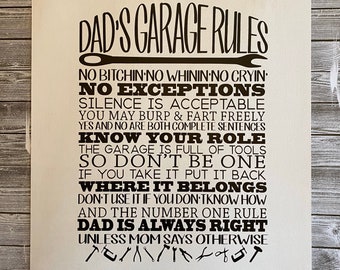 Quarantine Fathers Day, Garage Sign, Gift For Dad, Garage Decor