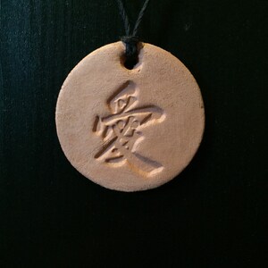Clay Diffuser Necklace Essential Oils Love Symbol
