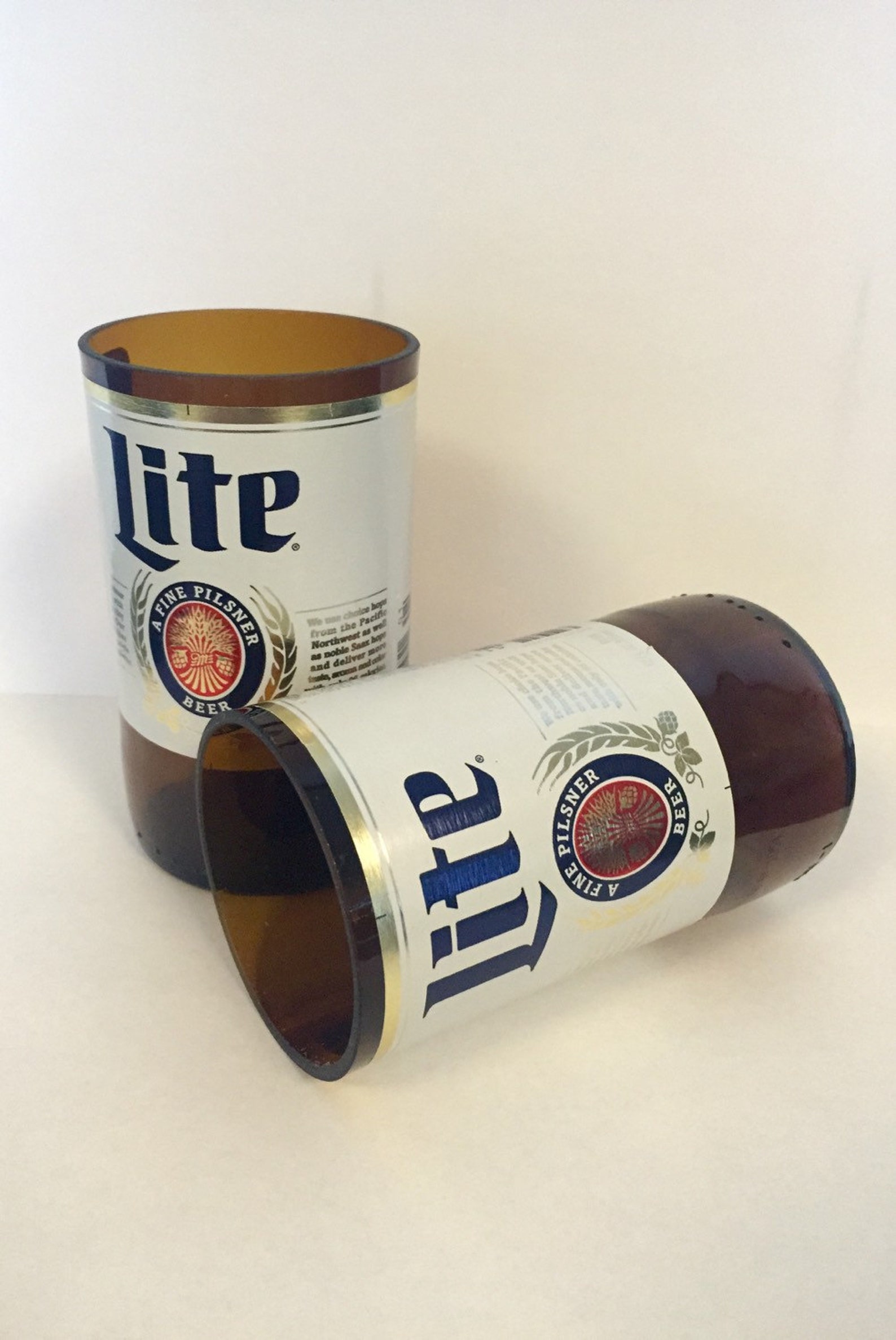Beer Bottle Glasses Miller Lite Beer Gifts Gifts for Men Etsy