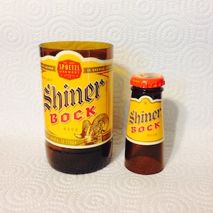 Shiner Bock Shot Glass Chaser Beer Bottle Set