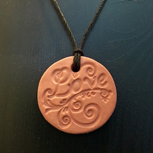 Essential Oils Aromatherapy Diffuser Clay Pendant