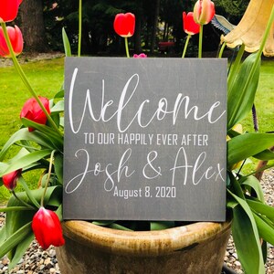 Willkommensschild Zur Hochzeit