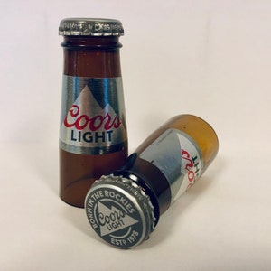 Beer Bottle Shot Glasses, Coors Light, Boyfriend Gift, Man Cave Decor