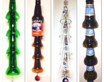 Sino de vento exclusivo, garrafa de cerveja, decoração para exterior