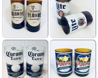 Presentes de cerveja para homens, copos feitos com garrafas de cerveja recicladas, presente para padrinhos.