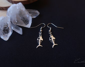 Fish Birthstone Earrings Personalized Nautical Earrings Fishing Earrings Lake Earrings Beach Earrings