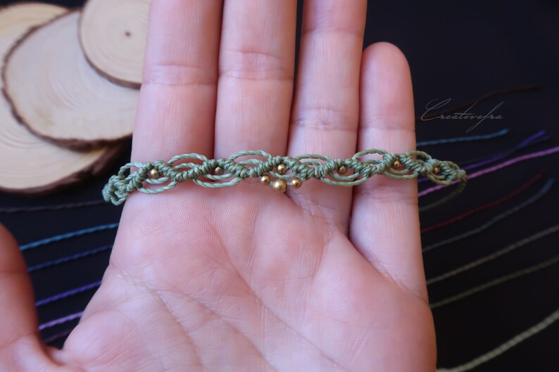 Women Men children Kids Surf Hippie little cute gipsy macrame Creativefra Boho macrame Ankletbracelet braid colors brass bronce beads