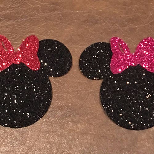 Iron on Glitter Minnie Inspired Bow Decal-you Choose Bow Color - Etsy