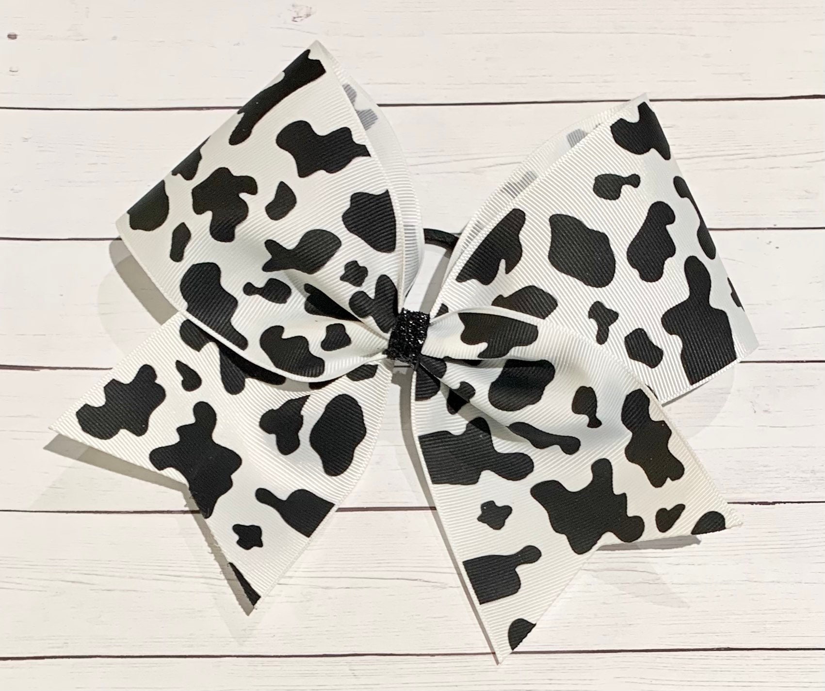 1 Grosgrain Ribbon Black White Holstein Dairy Cow Print Farm Girl DIY –  The Bow Room