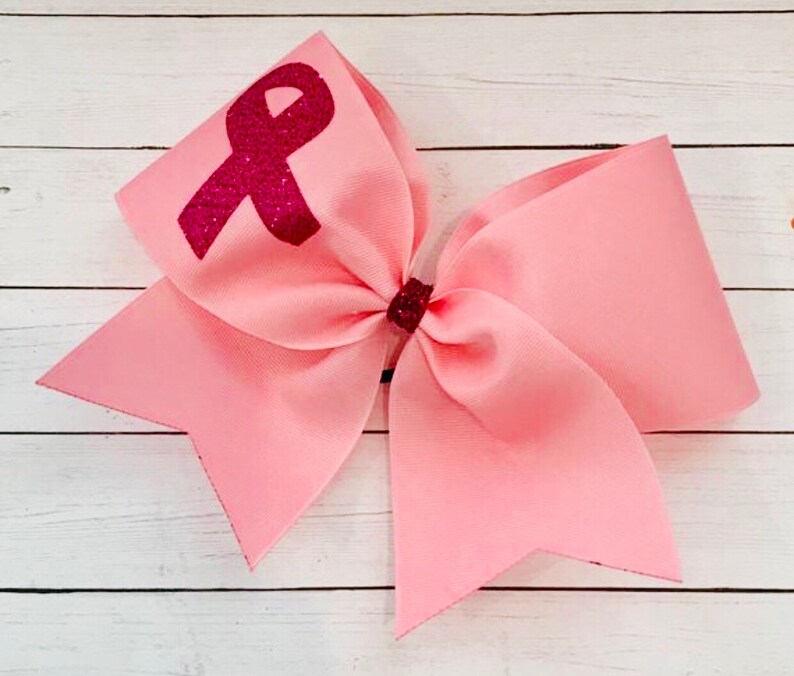Cheer Bow Breast Cancer Practice Bow Etsy