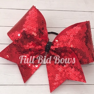 Cheer Bow - Red Sequin