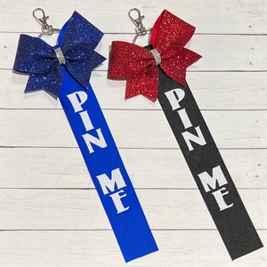 Cheer Pin Me Ribbon Pin Me Strap Pin Ribbon Cheer Team Gifts Cheer Pins Pin  Me Bow Cheerleader Backpack Swag Cheer Gifts 