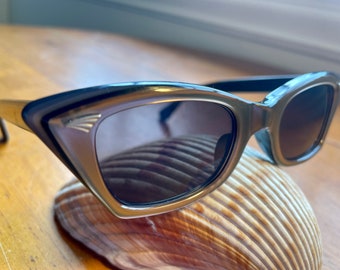 NOS unbenutzt 50er 60er Braun Cat Eye Sonnenbrille