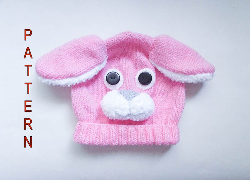 Knitting Pattern Bunny Rabbit Hat Rabbit Baby Beanie Hat Etsy