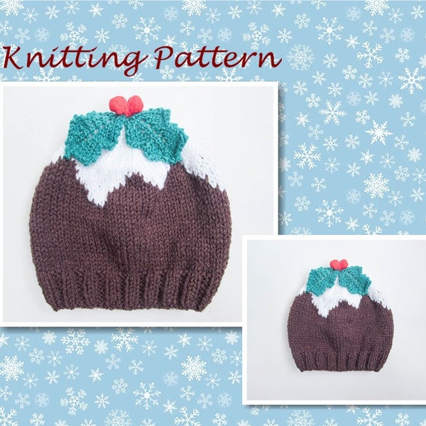 Knitting Pattern Christmas Pudding Hat Baby Beanie Hat Christmas Hat Character Hat Beanie Baby Novelty Hat