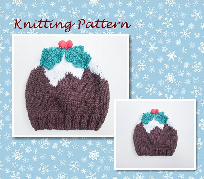 Knitting Pattern Christmas Pudding Hat Baby Beanie Hat Etsy UK
