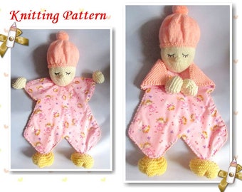 Knitting Pattern, Doll Comfort Lovey, Dolly Comfort Lovie, Security Blanket, Lovie, Blankie, Comforter, Softie, Baby Gift