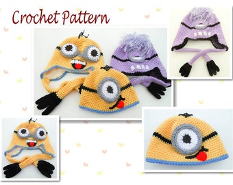 Crochet Pattern Science Character Hat Animal Hat Character Hat Novelty Hat Beanie Earflap Hat