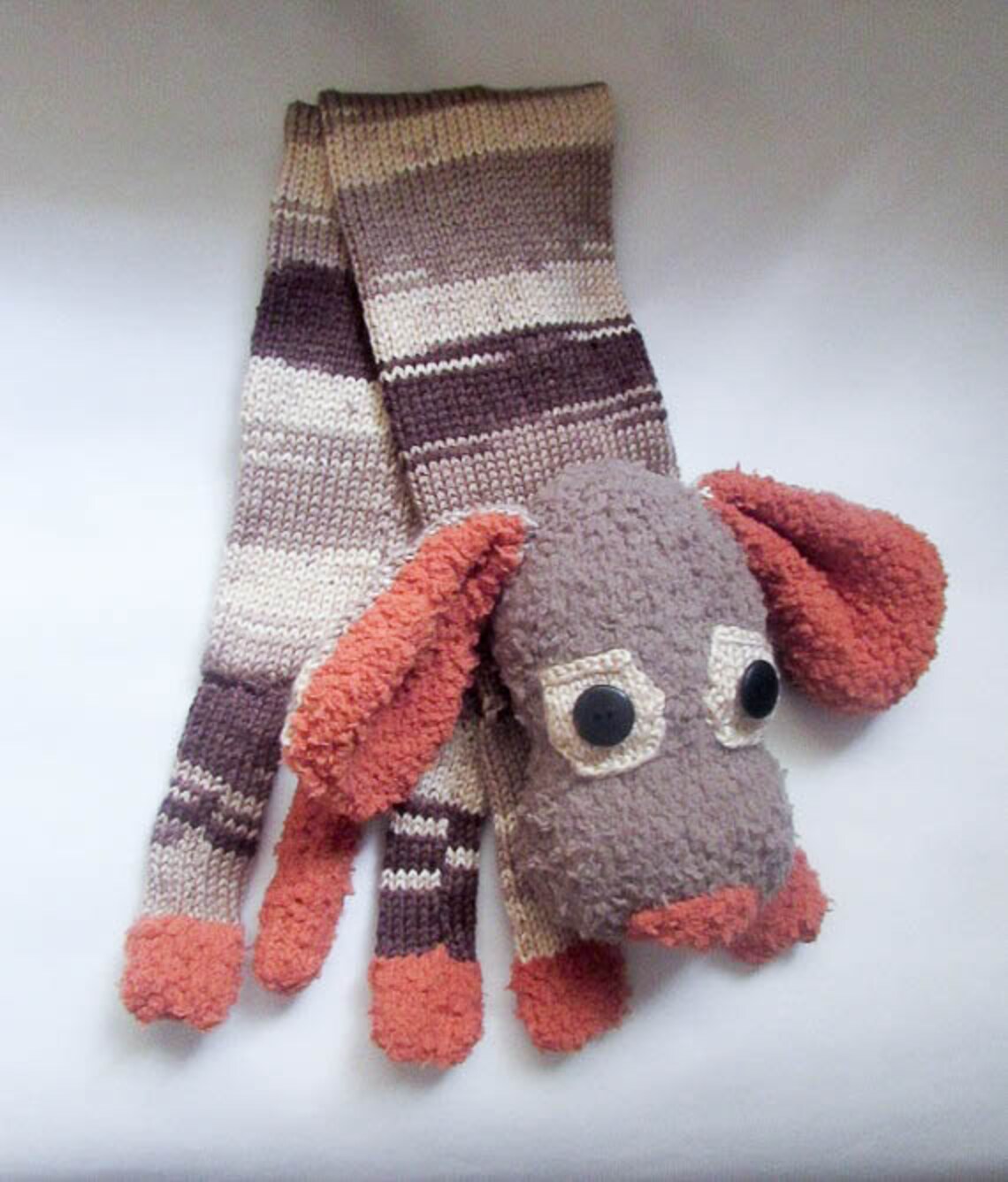 Knitting Pattern Dog Animal Scarf Dog Scarf Novelty Scarf Etsy