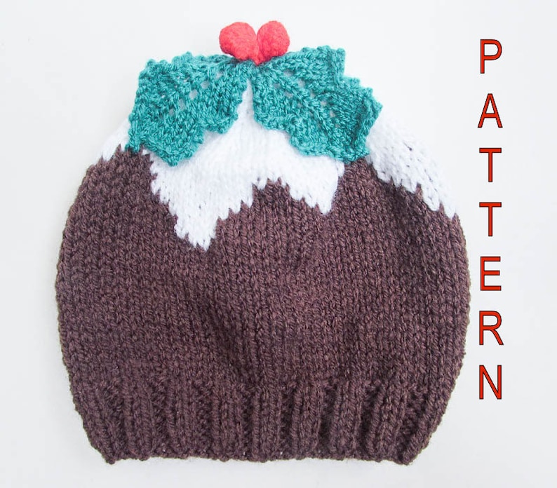 Knitting Pattern Christmas Pudding Hat Baby Beanie Hat Etsy UK