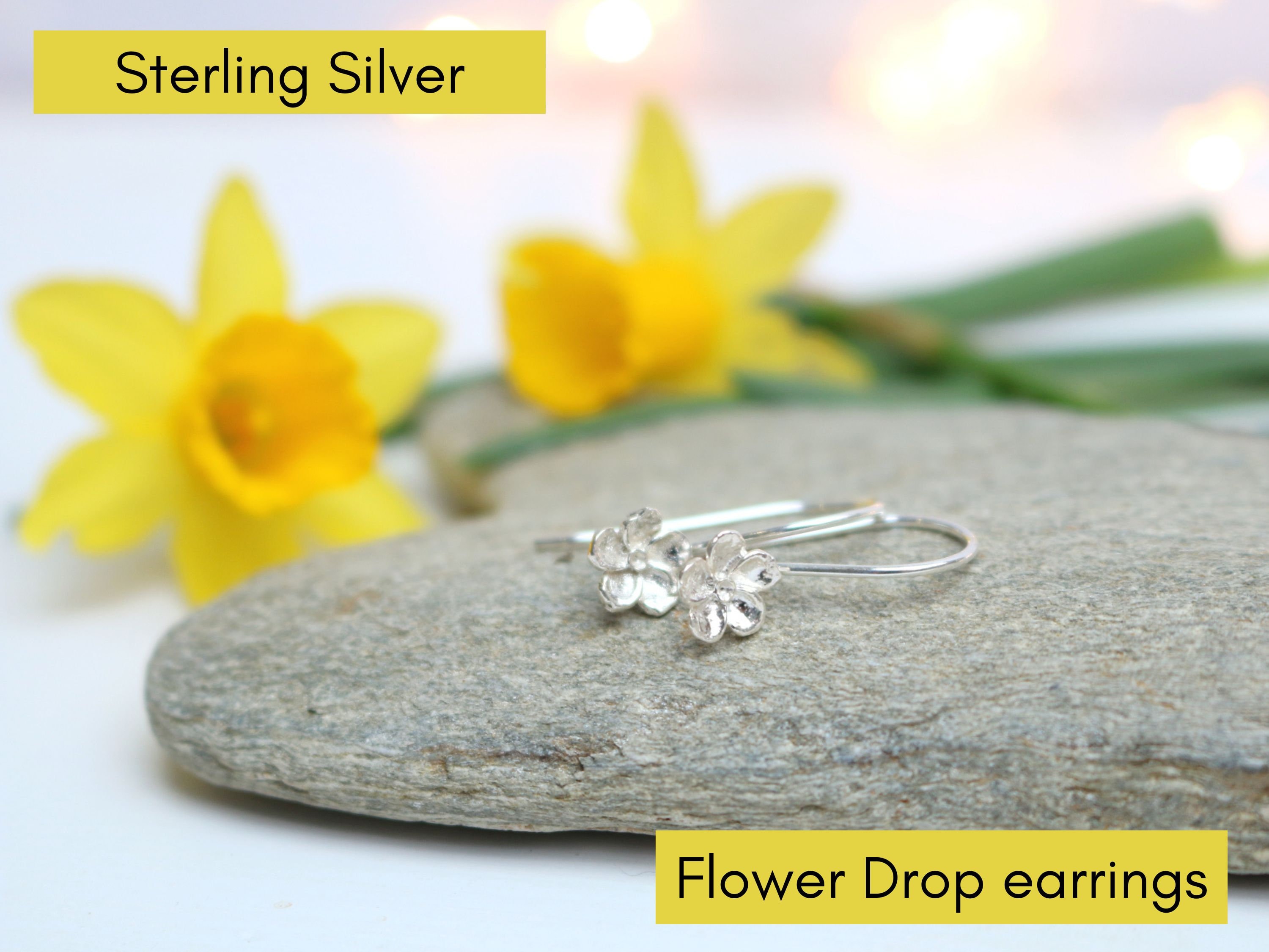 Sterling Silver Studded Flower Studs – Zynnia