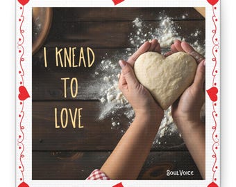 I Knead to Love 6" square canvas