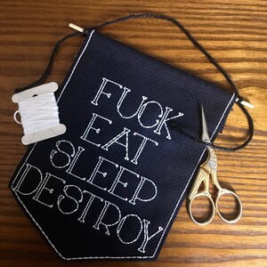 Stress Builds Character Hanging Banner