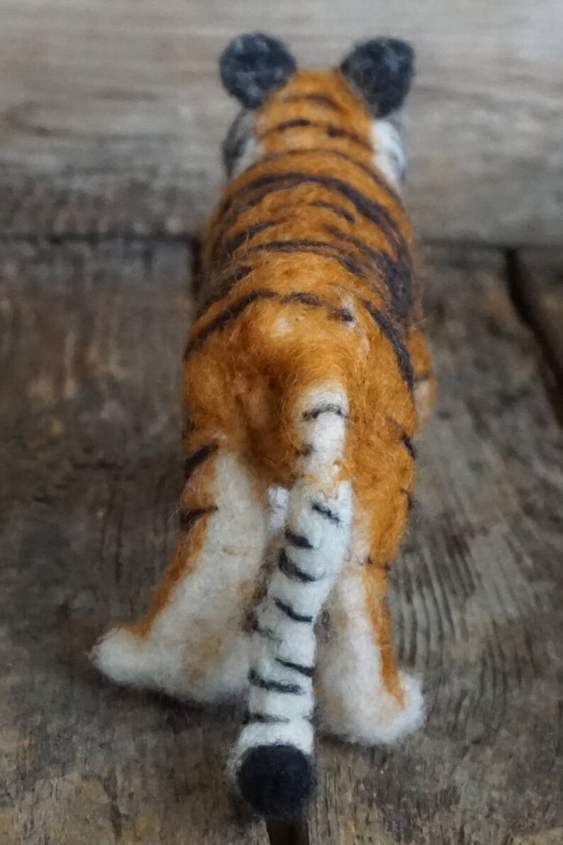 Needle Felted Realistic Wool Tiger Miniature Etsy