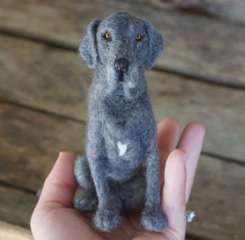 Custom Needle Felted Pet Replica Dog Portrait Pet Loss Gift Etsy
