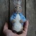 Needle Felted Peter Rabbit Classic Children's Book Character - Etsy