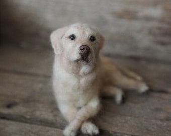 Custom Needle Felted Pet Replica, Dog portrait, Pet loss gift, Felted Dog Sculpture