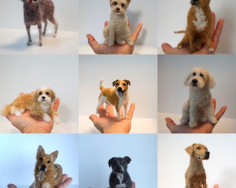 Custom needle felted pet replica - pet memorial - pet portrait - 3d pet sculpture
